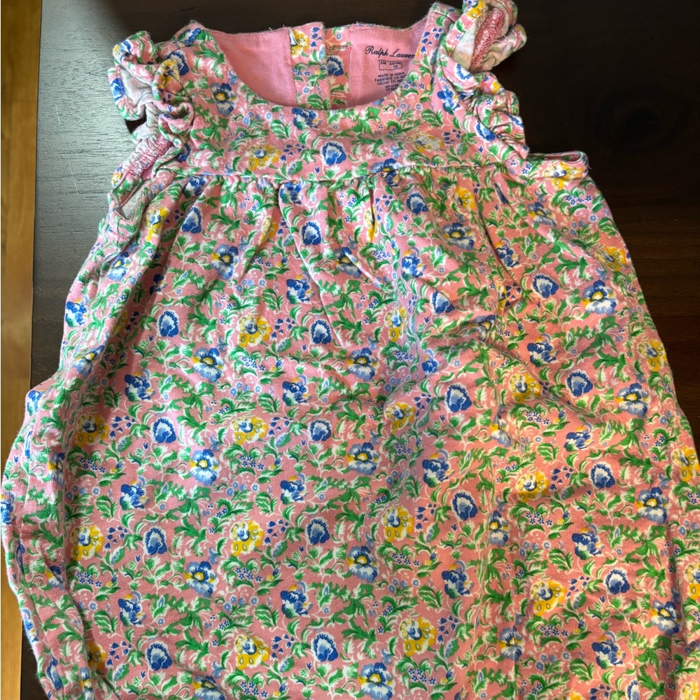 Ralph Lauren Pink Floral Baby Dress